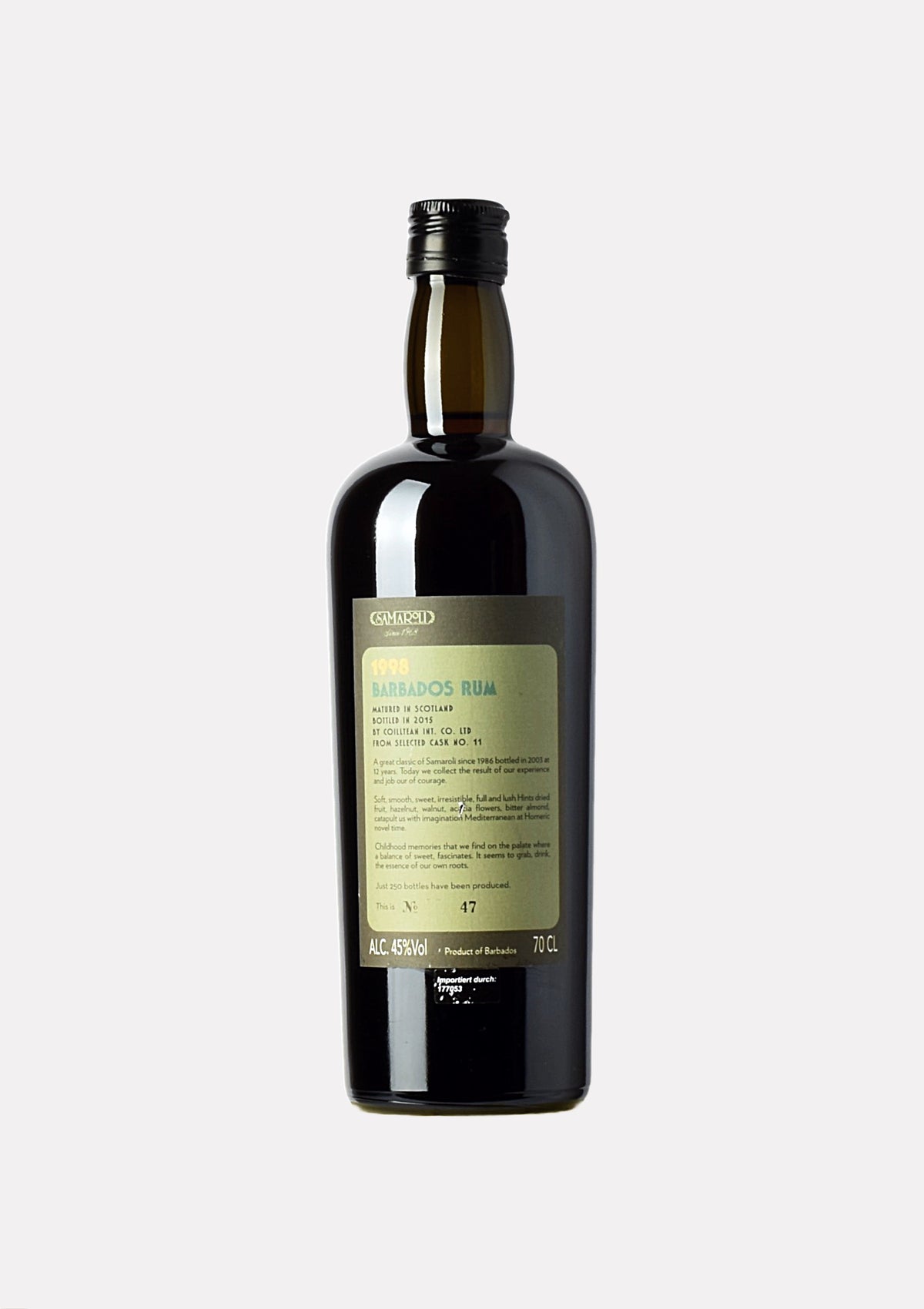 Samaroli Barbados Rum 1998- 2015 Cask No. 11