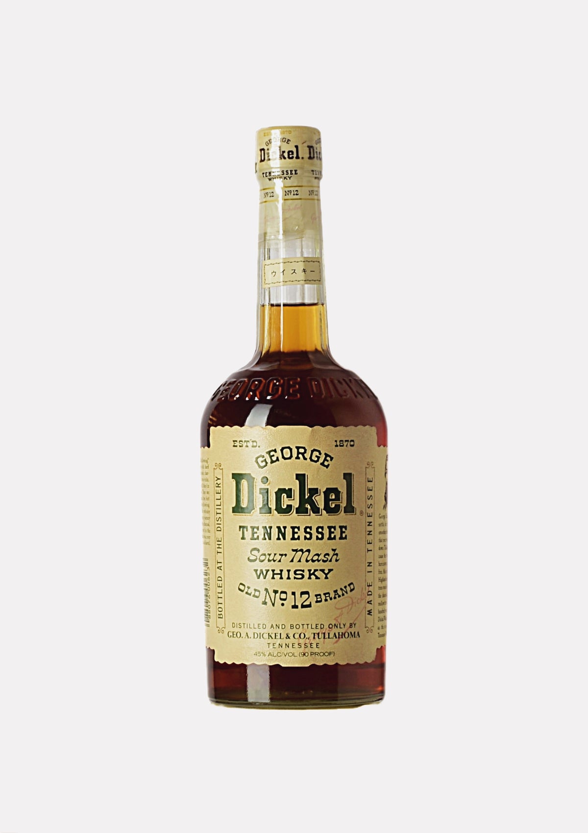 George Dickel Tennessee Sour Mash Whisky Old No. 12 Brand