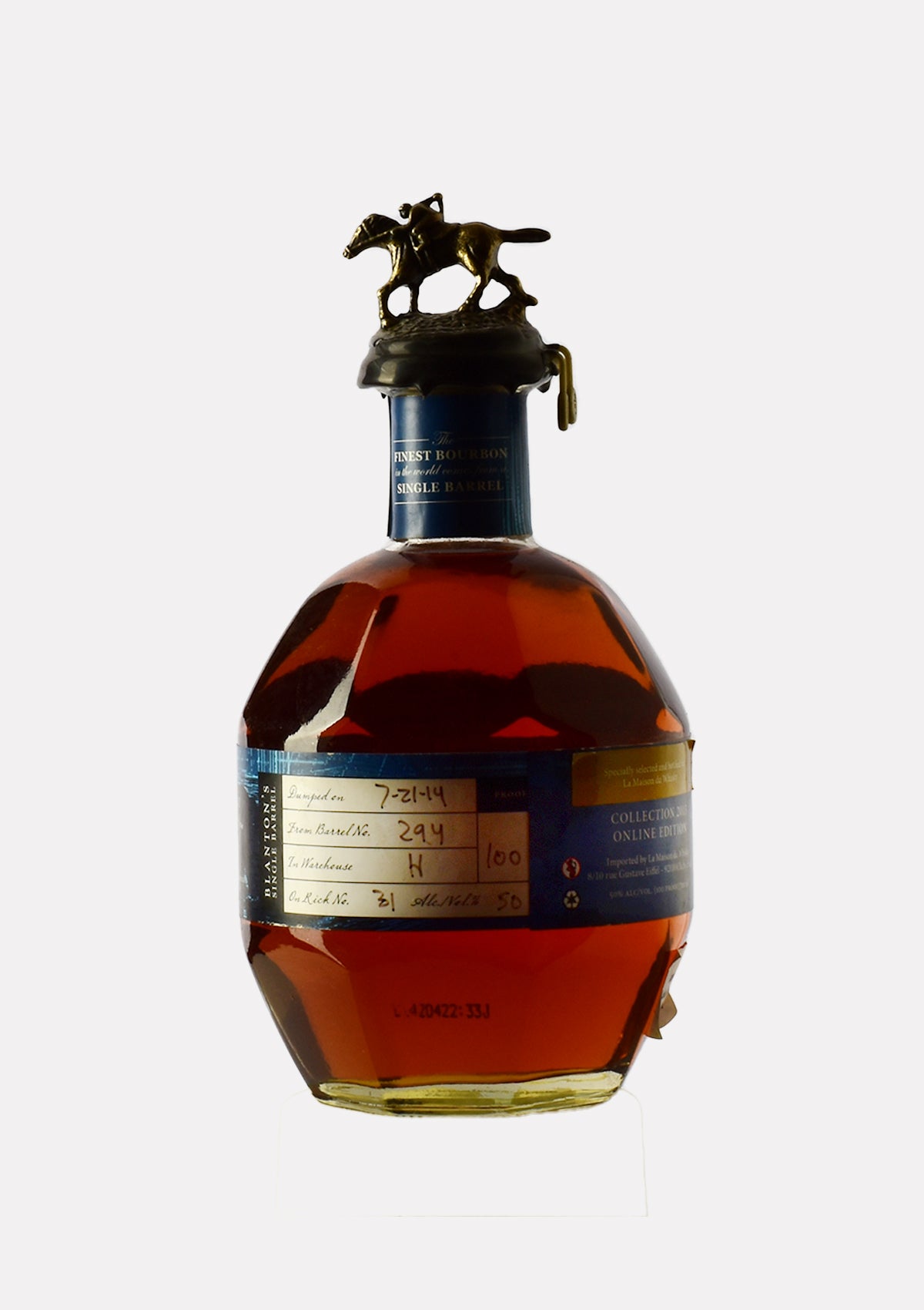 Blanton`s Single Barrel Collection 2015 B:7.21.2014/ BN:294 „O“