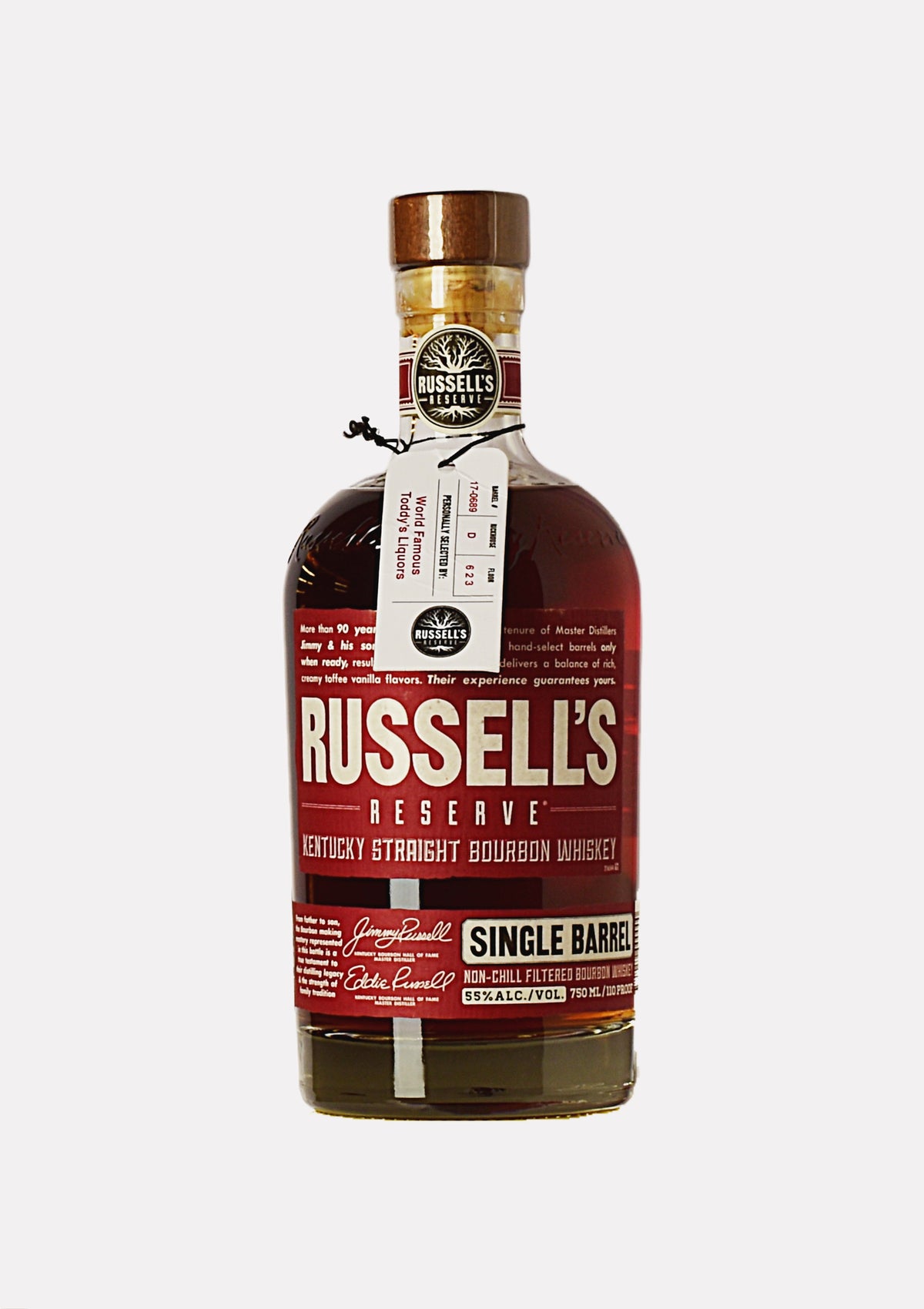 Russell`s Reserve (World Famous Toddy`s Liquers) Single Barrel