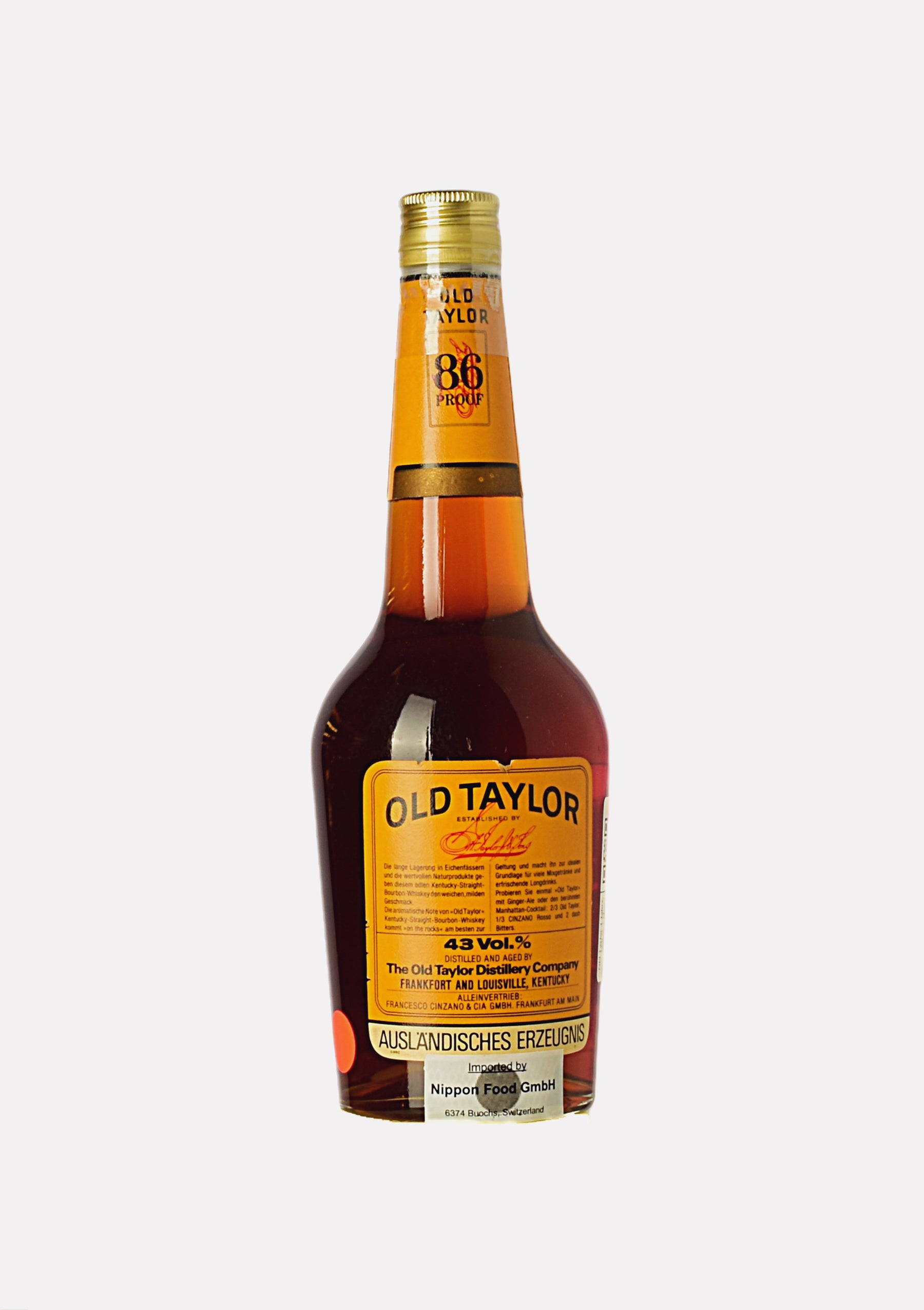 未開封 古酒 ウイスキー アメリカ オールドテイラー ６年 OLD TAYLOR 