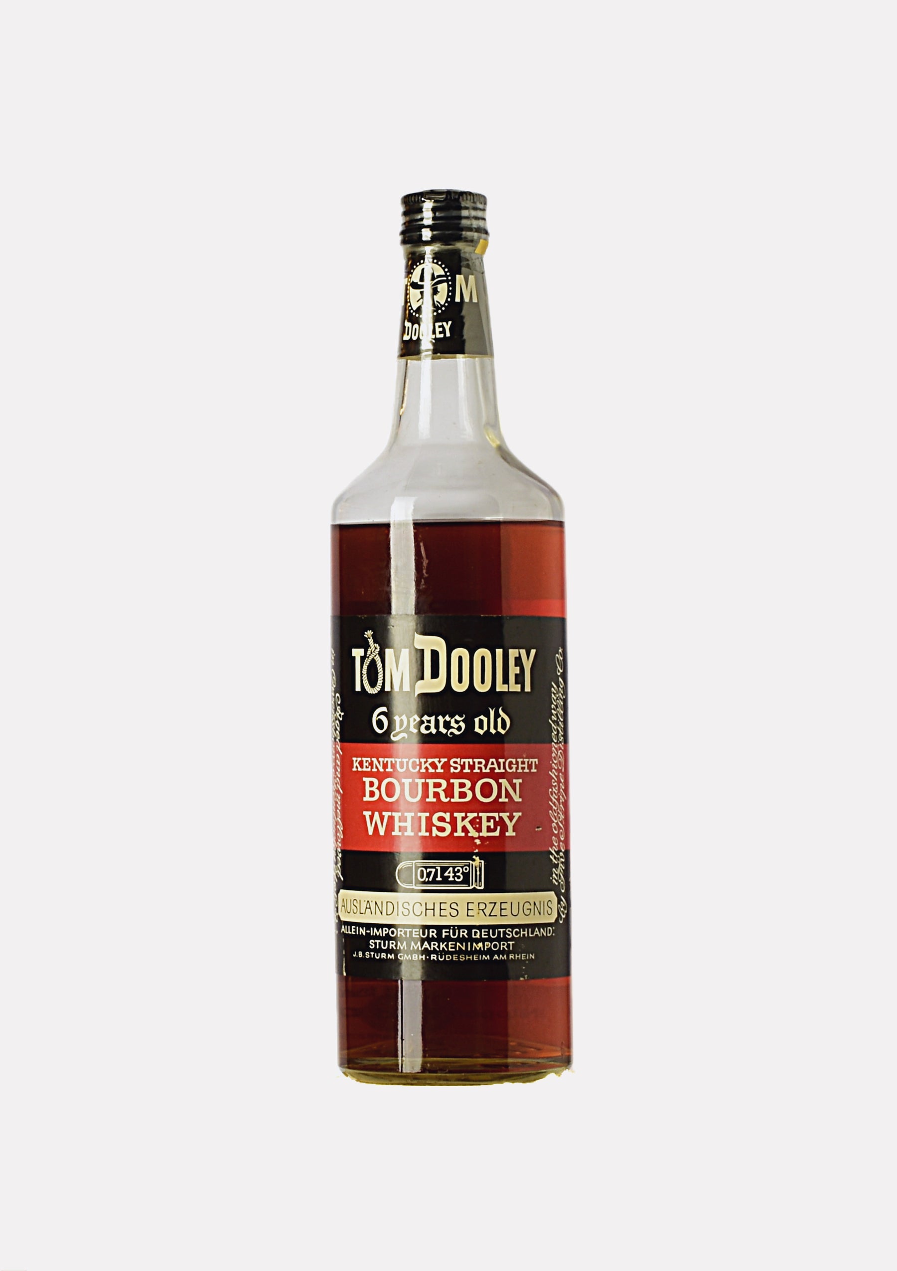 Tom Dooley Kentucky Straight Bourbon Whiskey 6 Jahre