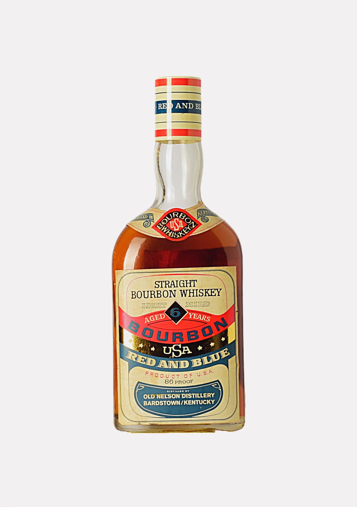 Bourbon USA Red and Blue Straight Bourbon Whiskey 6 Jahre