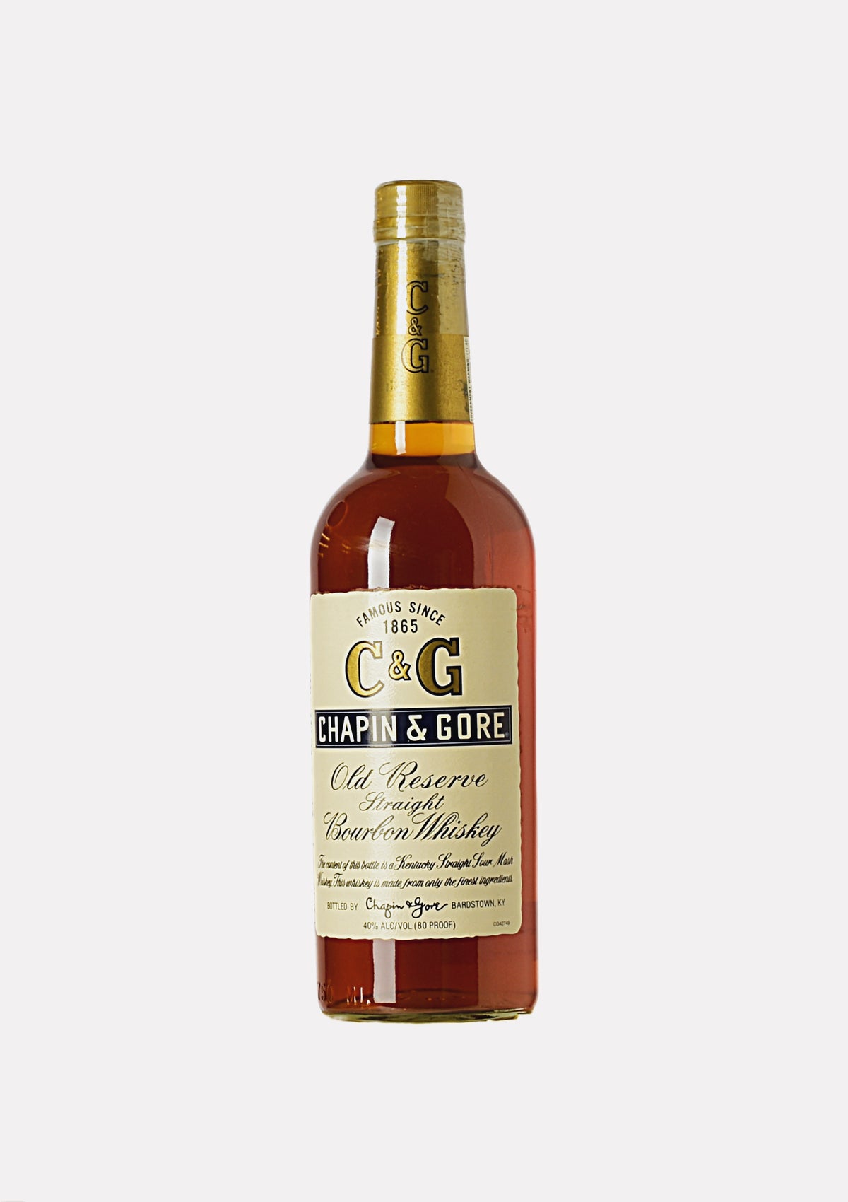 Chapin & Gore Old Reserve Straight Bourbon Whiskey