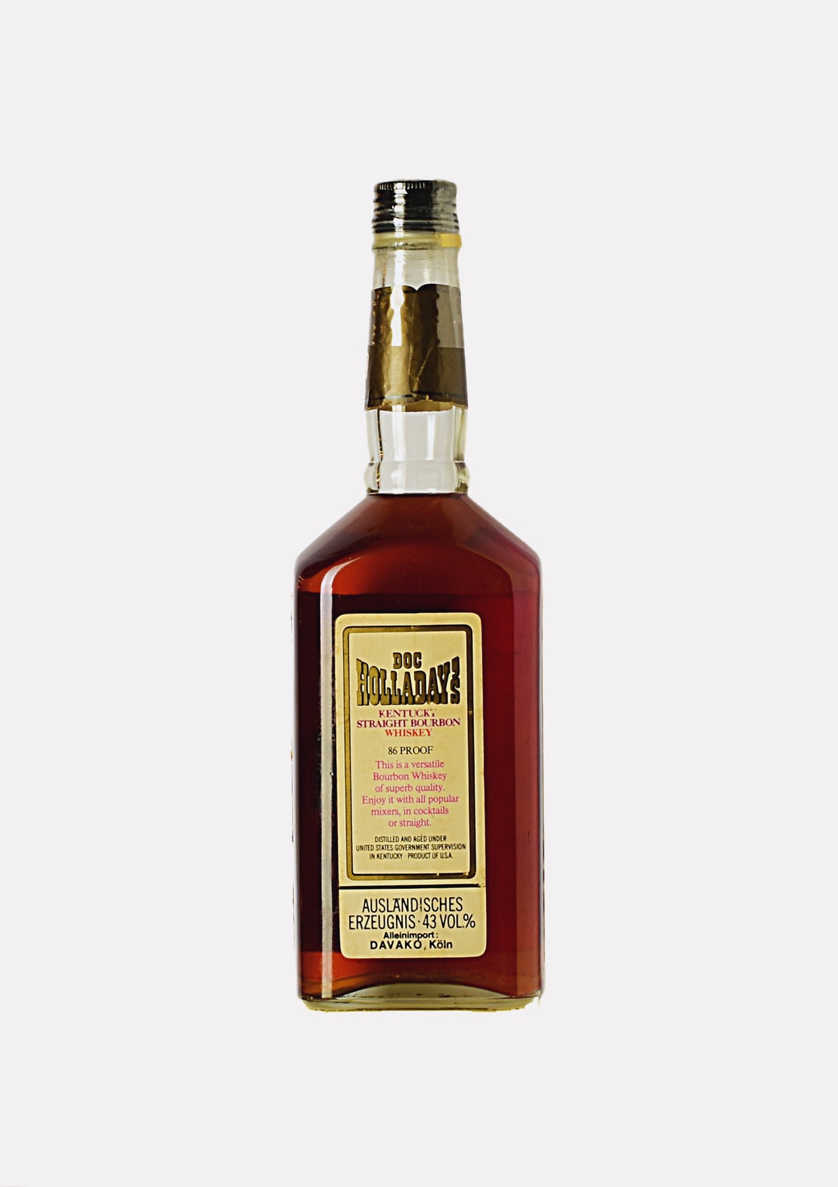 Doc Holladay`s Kentucky Straight Bourbon Whiskey