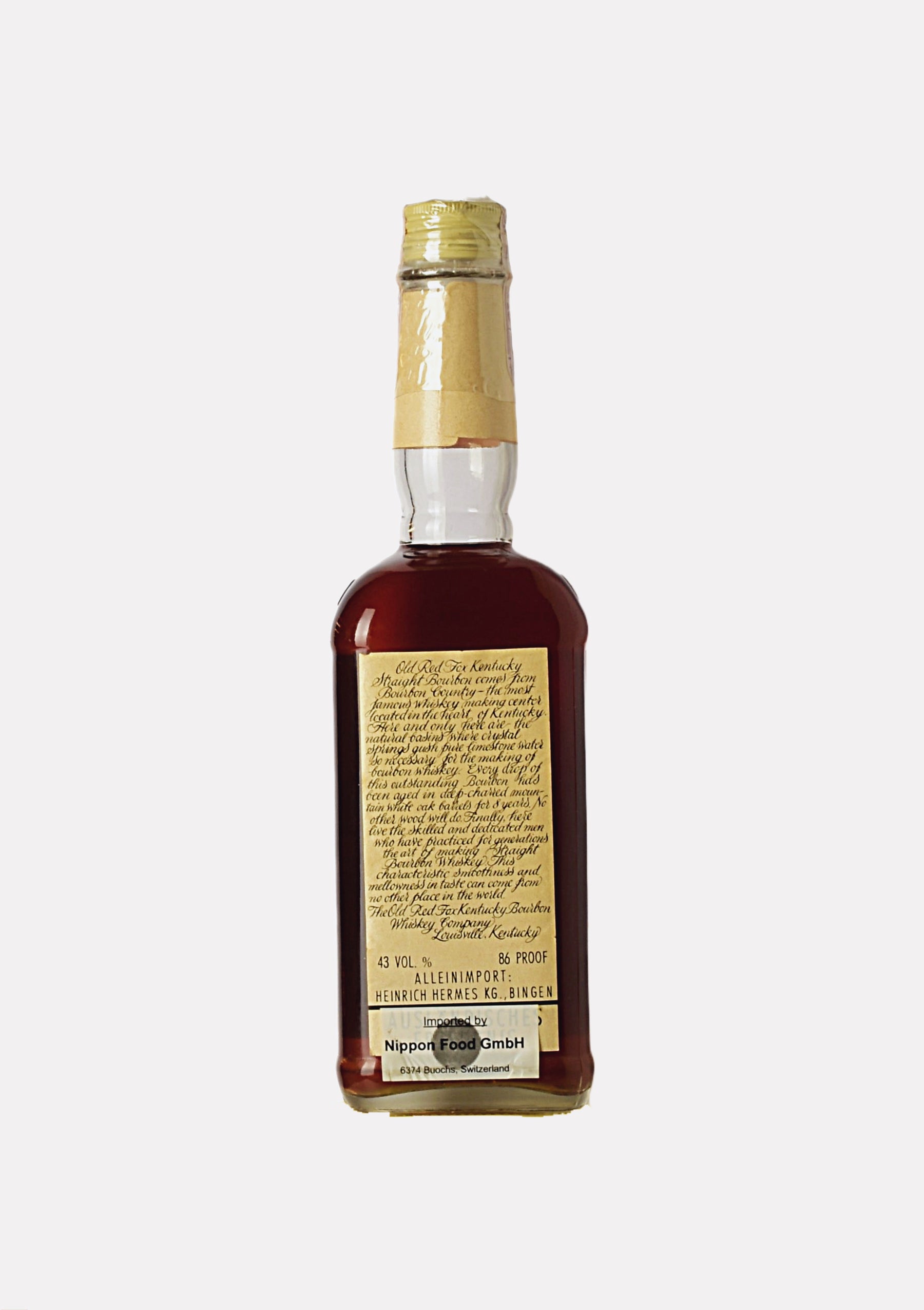 Old Red Fox Kentucky Straight Bourbon Whiskey 8 Jahre