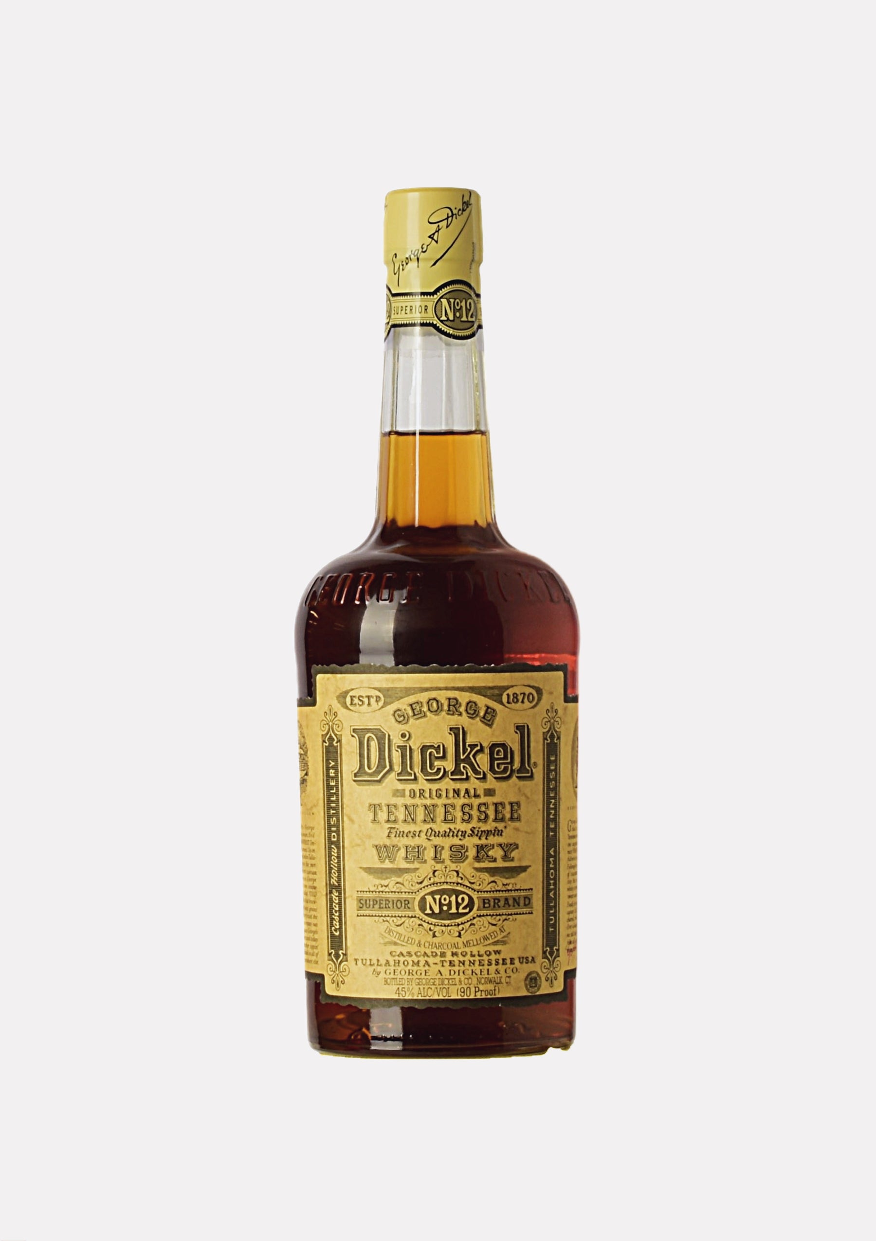 George Dickel Tennessee Finest Quality Sippin Whisky Superior No. 12 Brand