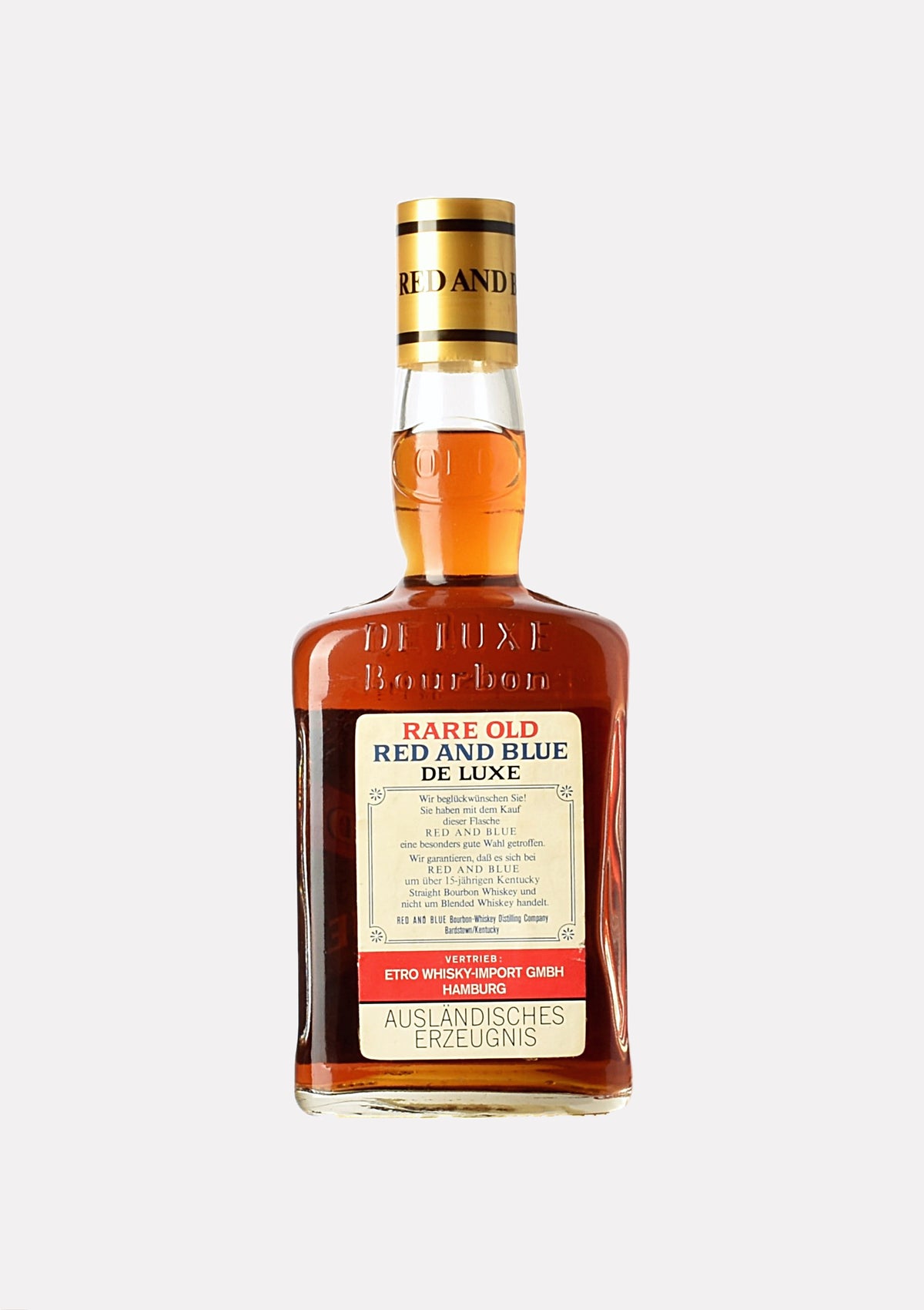 Rare Old Red and Blue De Luxe Kentucky Straight Bourbon Whiskey 15 Jahre