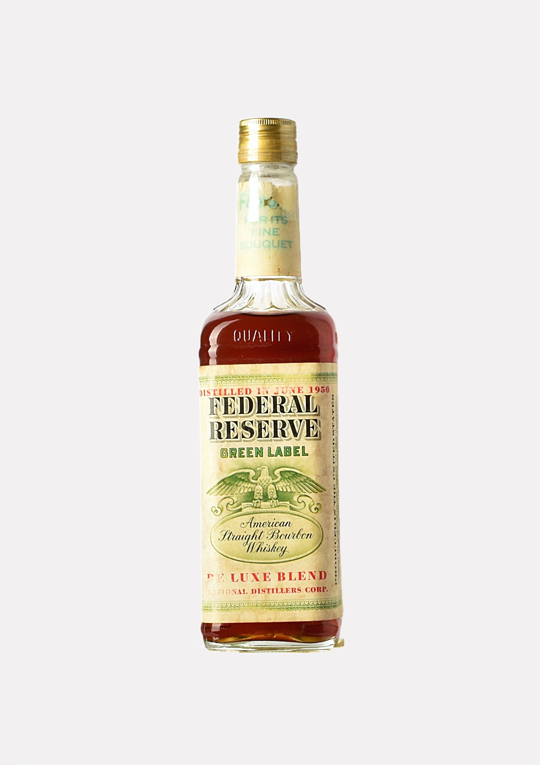 Federal Reserve Green Label American Straight Bourbon Whiskey 1950