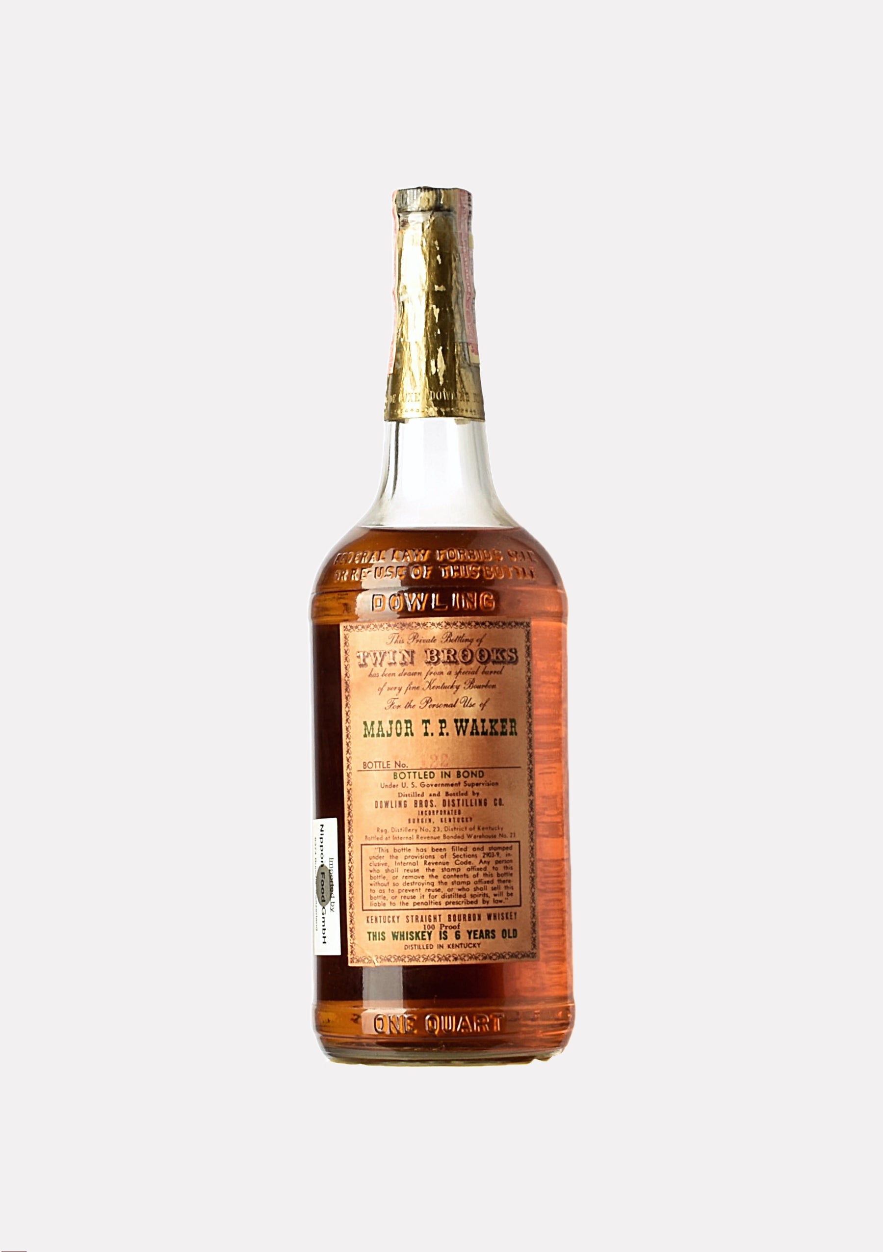 Twin Brooks Kentucky Straight Bourbon Whiskey 100 Proof 6 Jahre