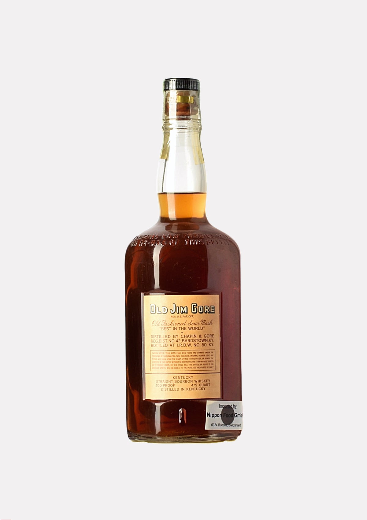 Old Jim Gore Kentucky Straight Bourbon Whiskey Bottled in Bond