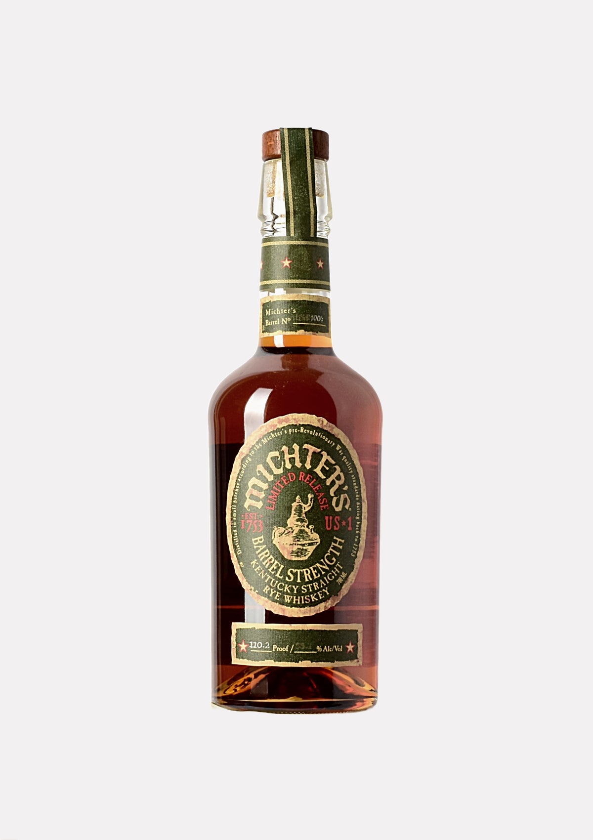 Michter`s Barrel Strength Kentucky Straight Rye Whiskey L24B1004