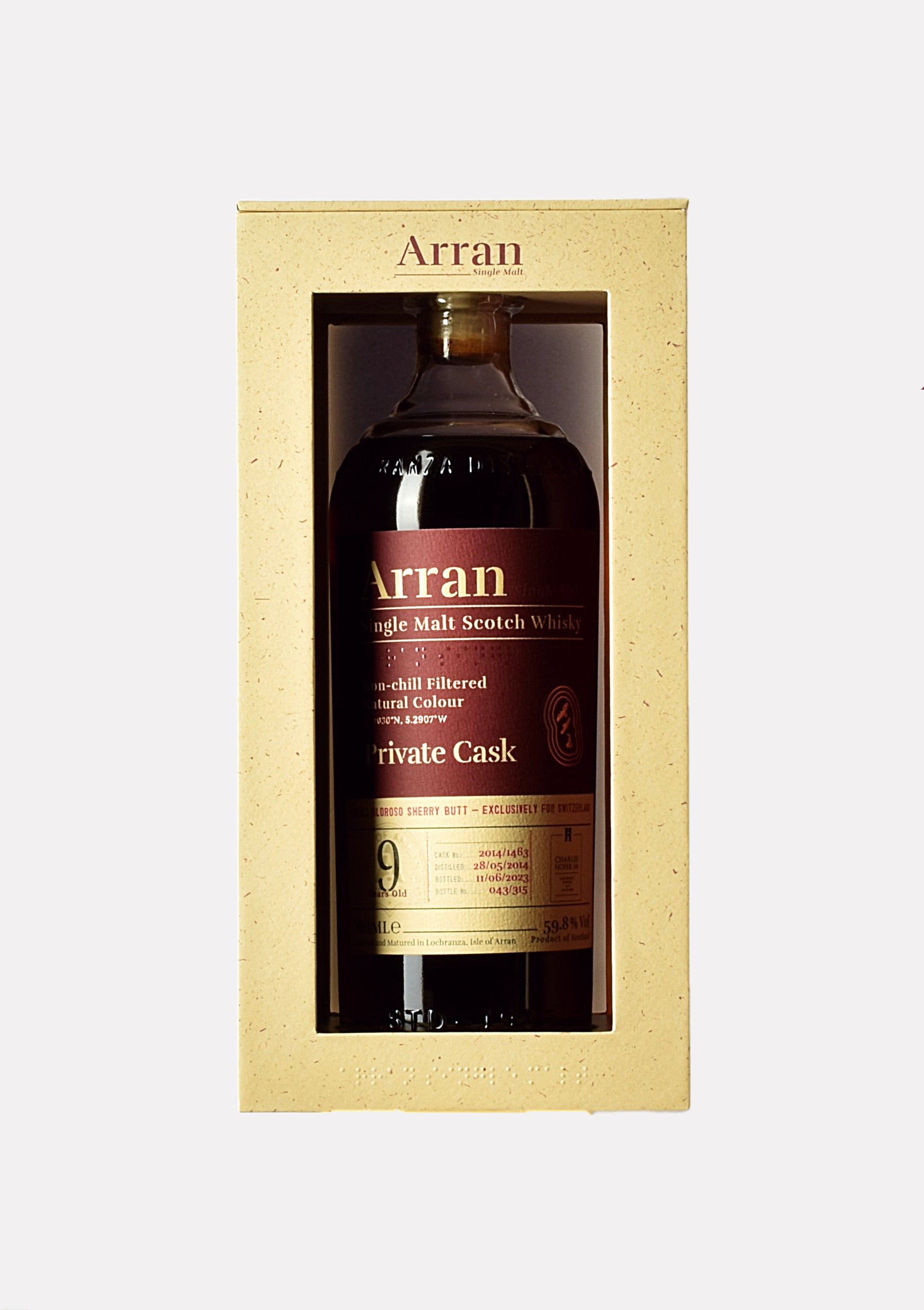 Arran 2014- 2023 Private Cask 9 Jahre