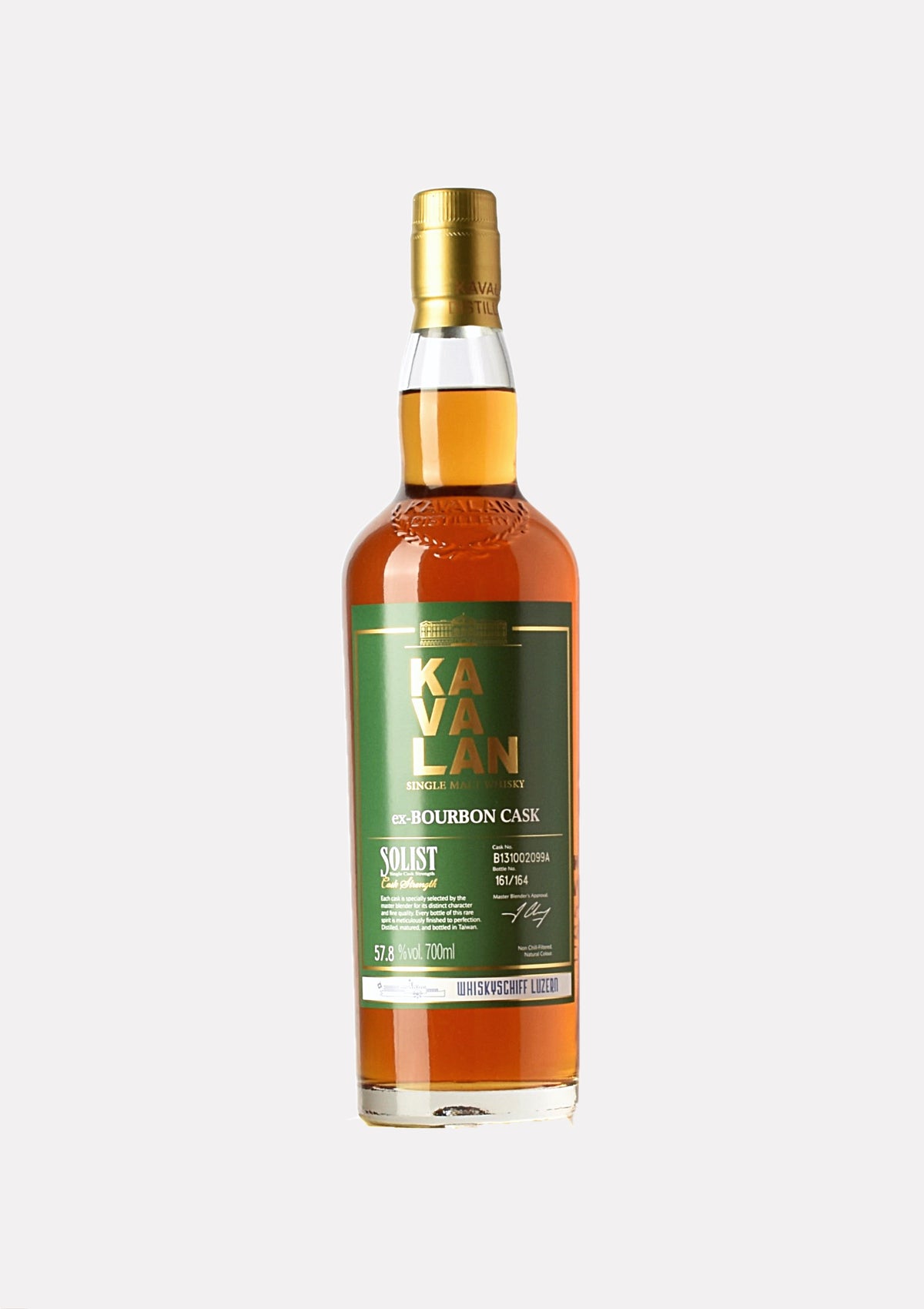 Kavalan Solist ex- Bourbon Cask 2013 Fassnummer: B131002099A