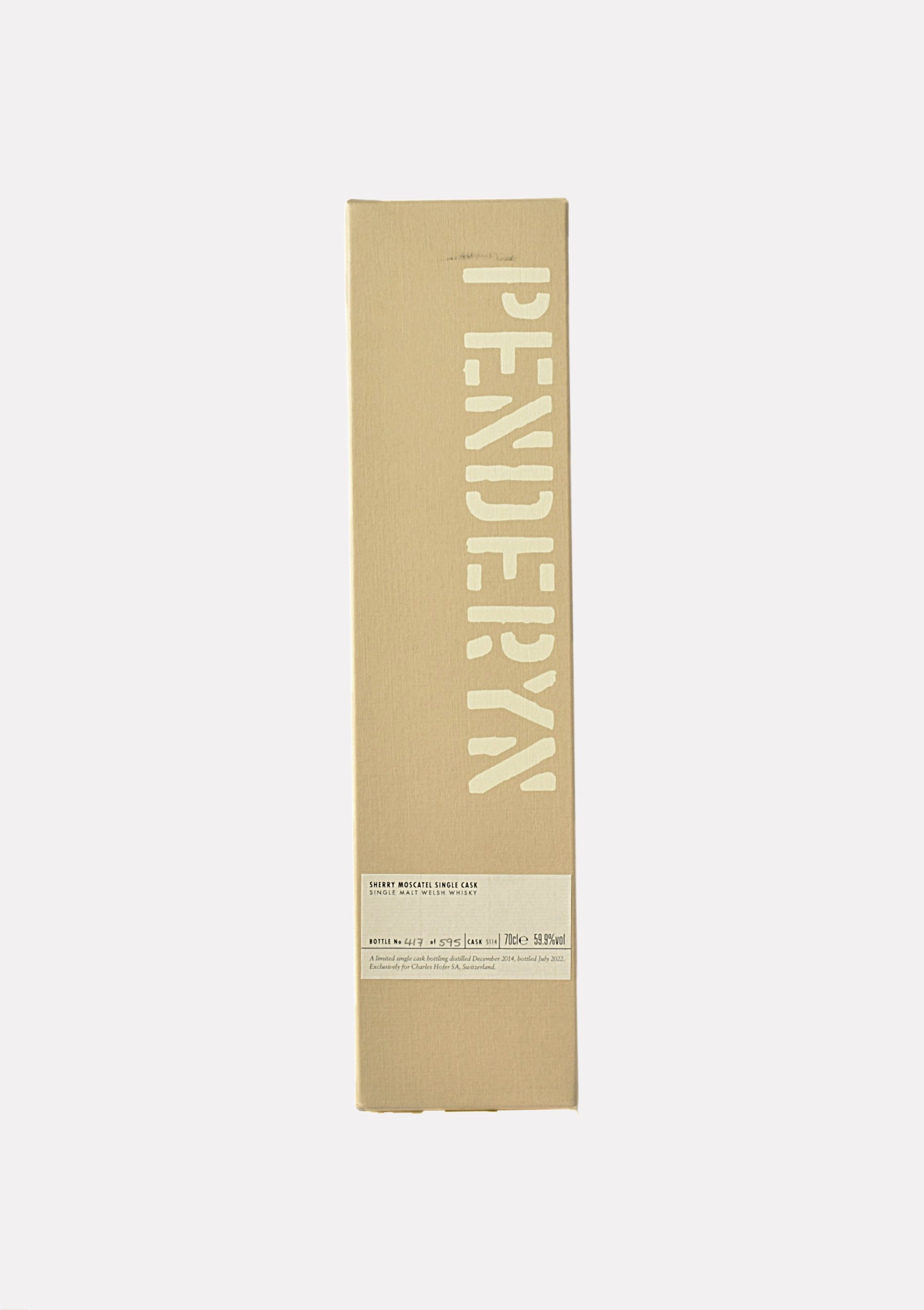 Penderyn 2014- 2022 Sherry Moscatel Single Cask