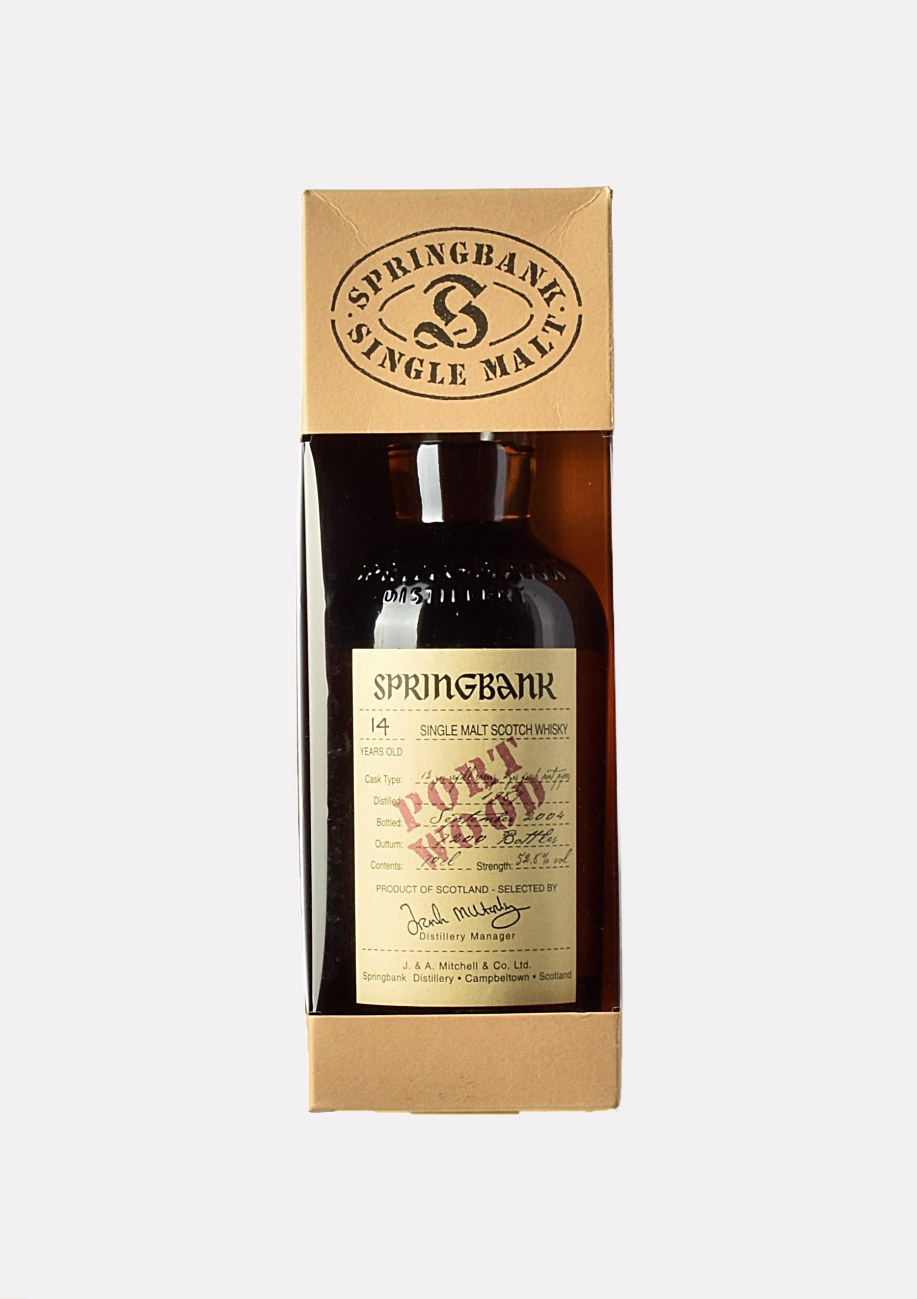 Springbank 1989- 2004 14 Jahre Port Wood