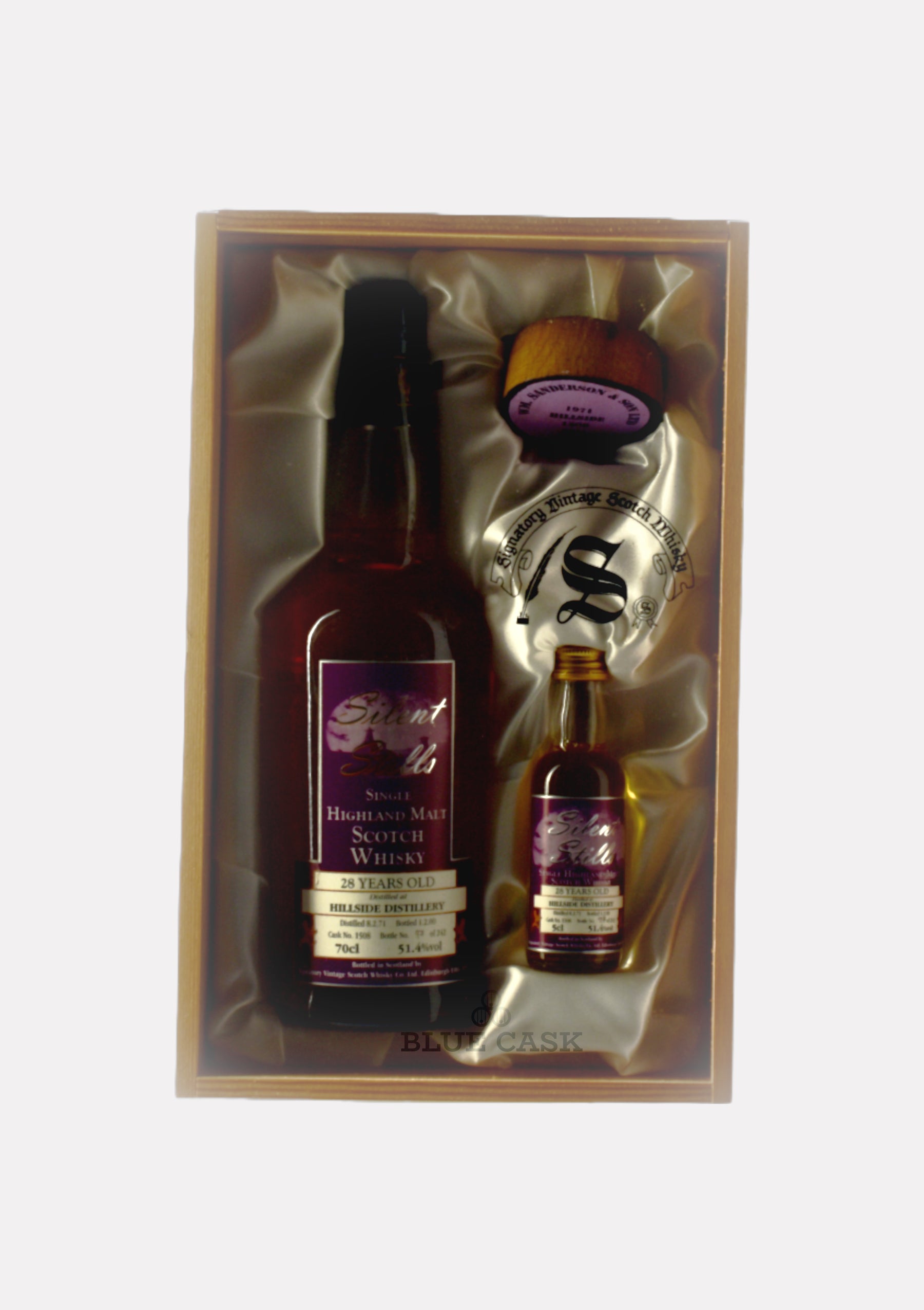 Hillside 1971 28 Jahre Silent Stills Cask 1508 with Miniature