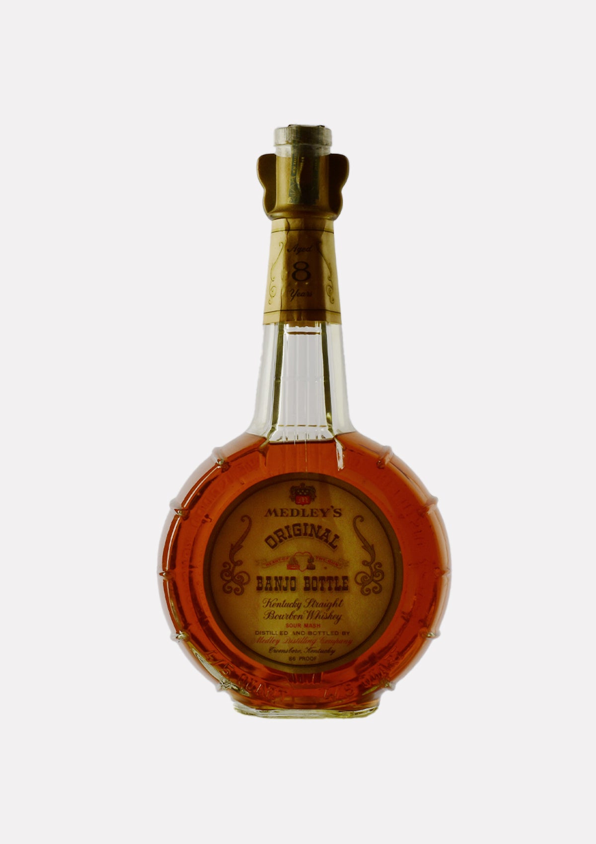 Medley`s Orginal Banjo Bottle Kentucky Straight Bourbon Whiskey